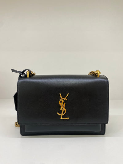 Saint Laurent Sunset Bag Medium Black GHW