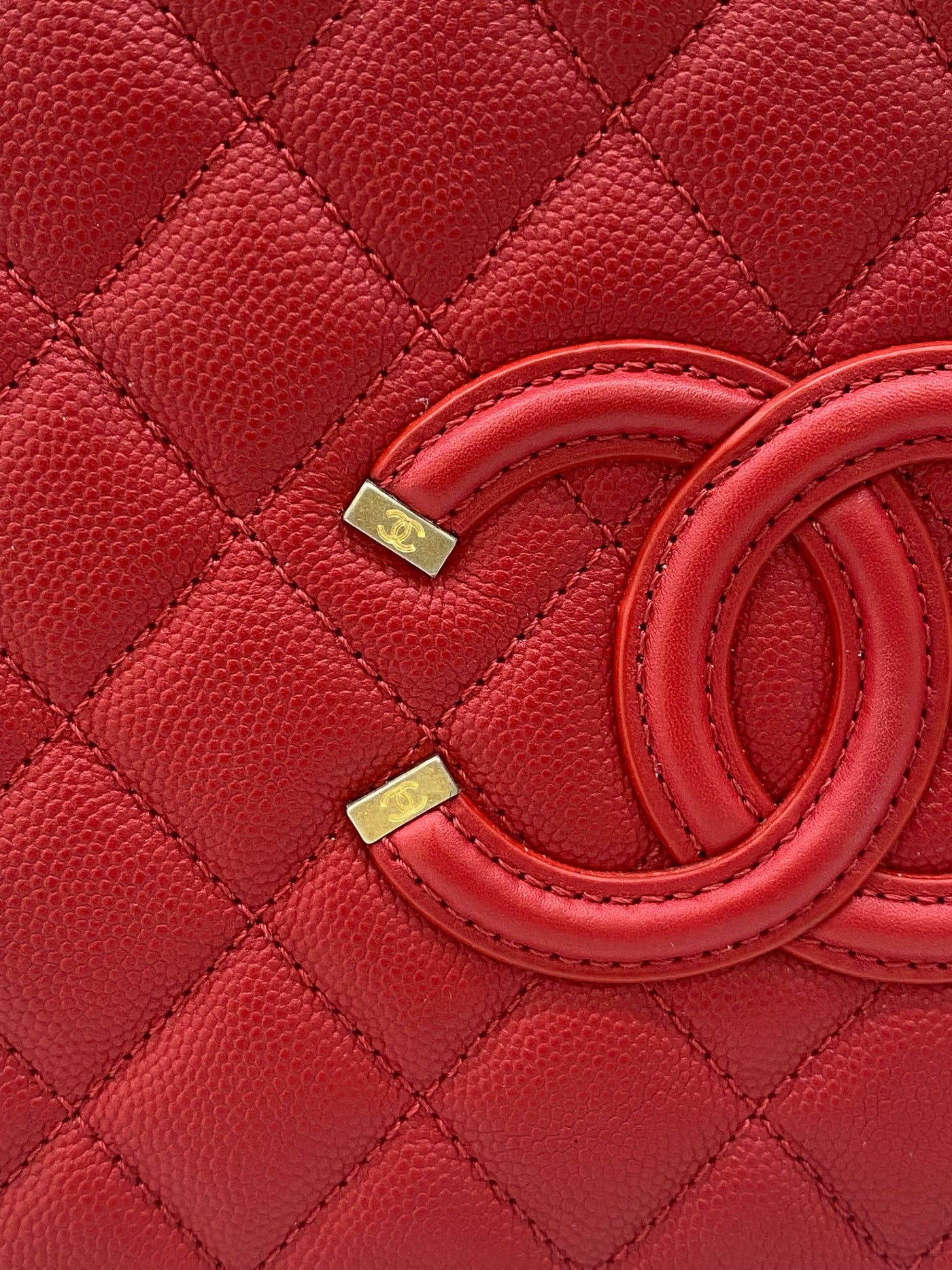 Chanel Red Vanity Bag