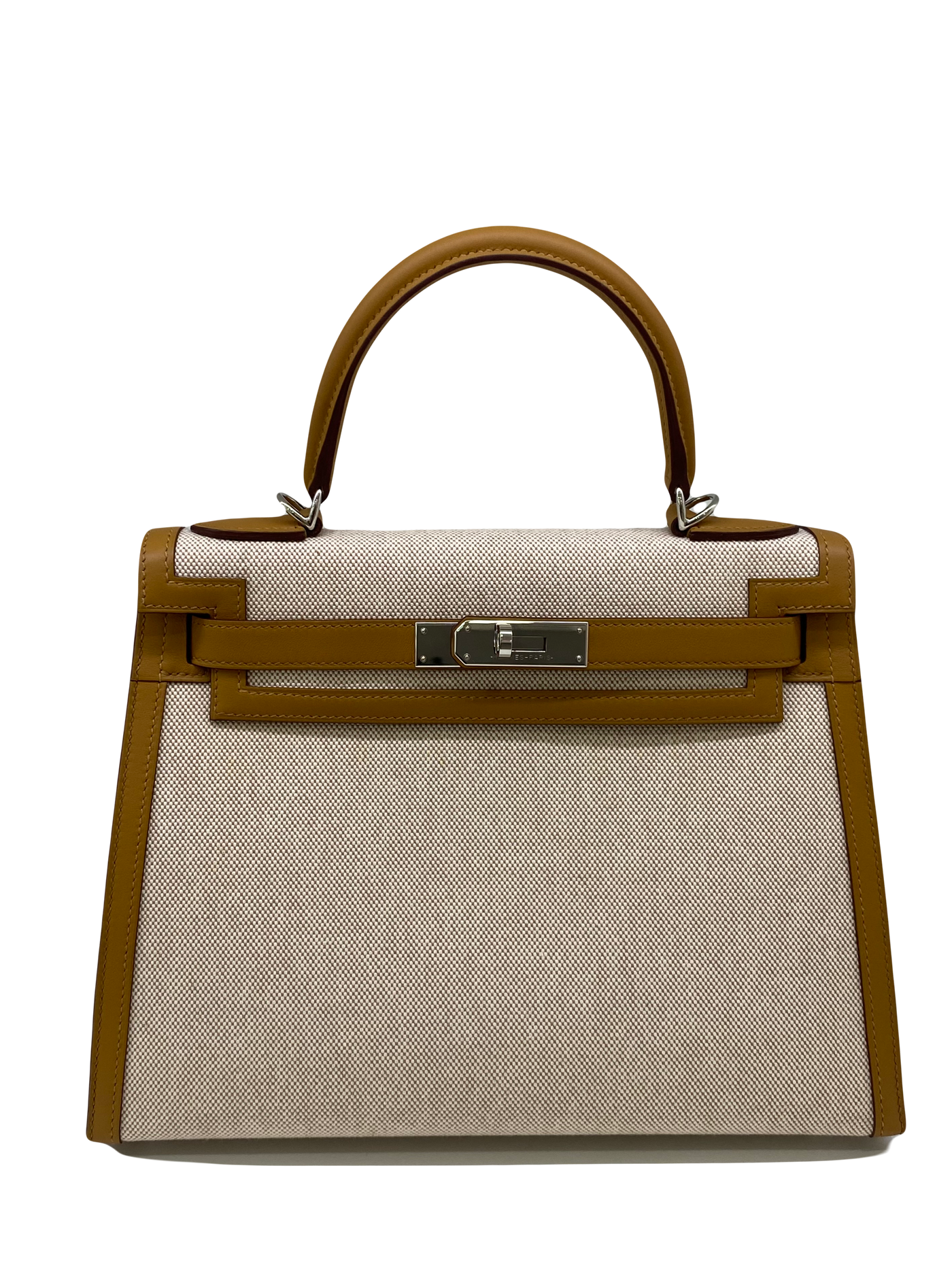 Hermes Kelly 28 Sellier Beige/Sesame Canvas PHW