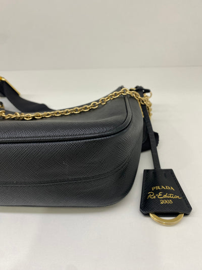 Prada Leather Re Edition Black GHW