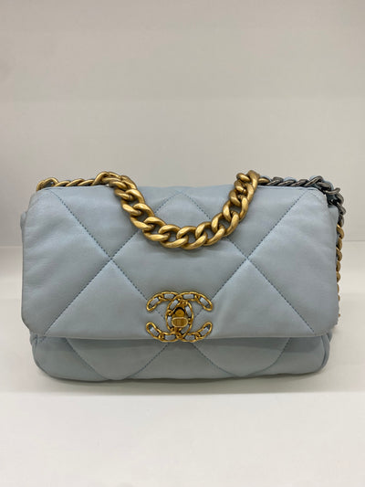 Chanel 19 Small Baby Blue Bag