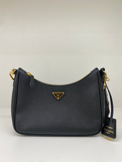 Prada Leather Re Edition Black GHW