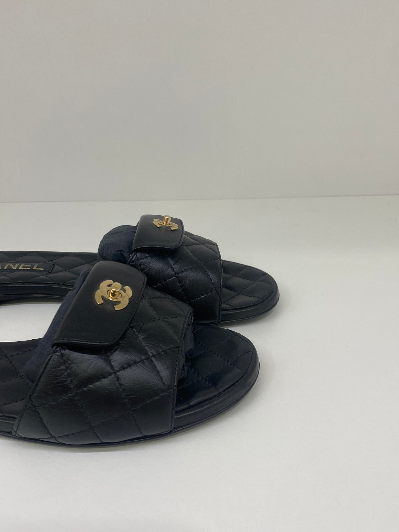 Chanel Turnlock Slides Size 39C