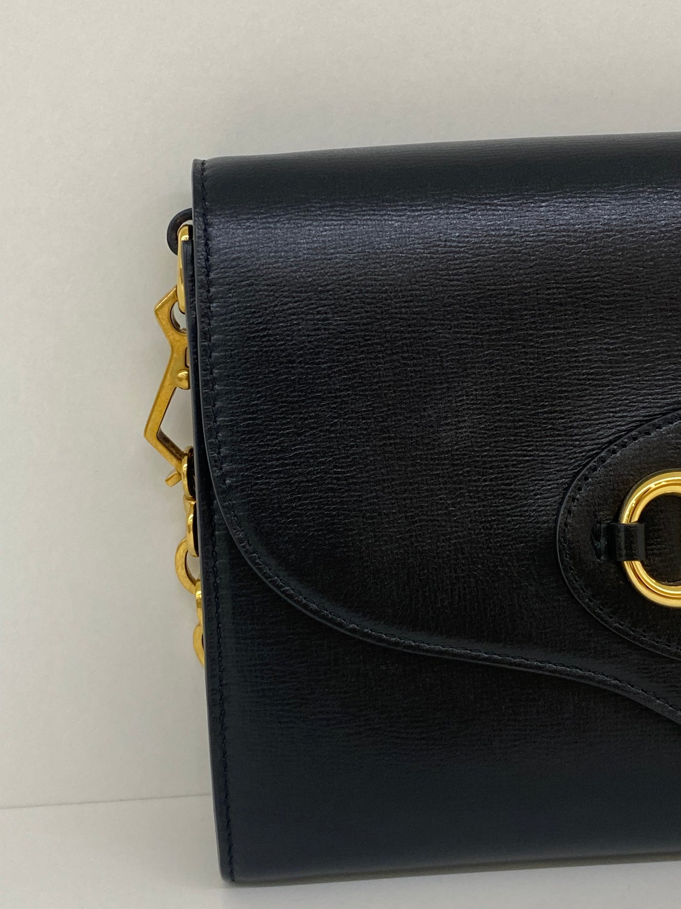 Gucci Horsebit Black Bag GHW