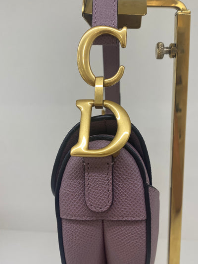 Christian Dior Mini Saddle Purple GHW