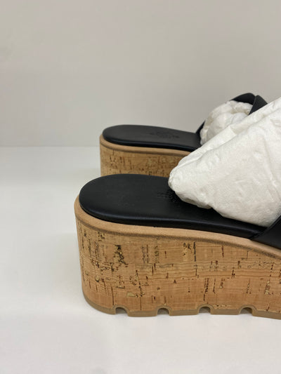 Hermes Eze 30 Wedge Sandal Black Size 37