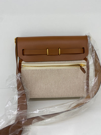 Hermes Mini Herbag 20 Gold/Canvas GHW