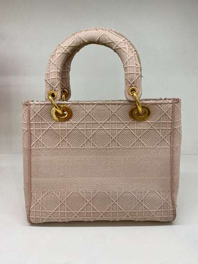 Christian Dior Lady Dior Pink Fabric RGHW