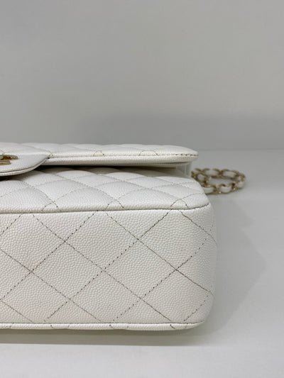 Chanel Classic Flap Medium White CGHW