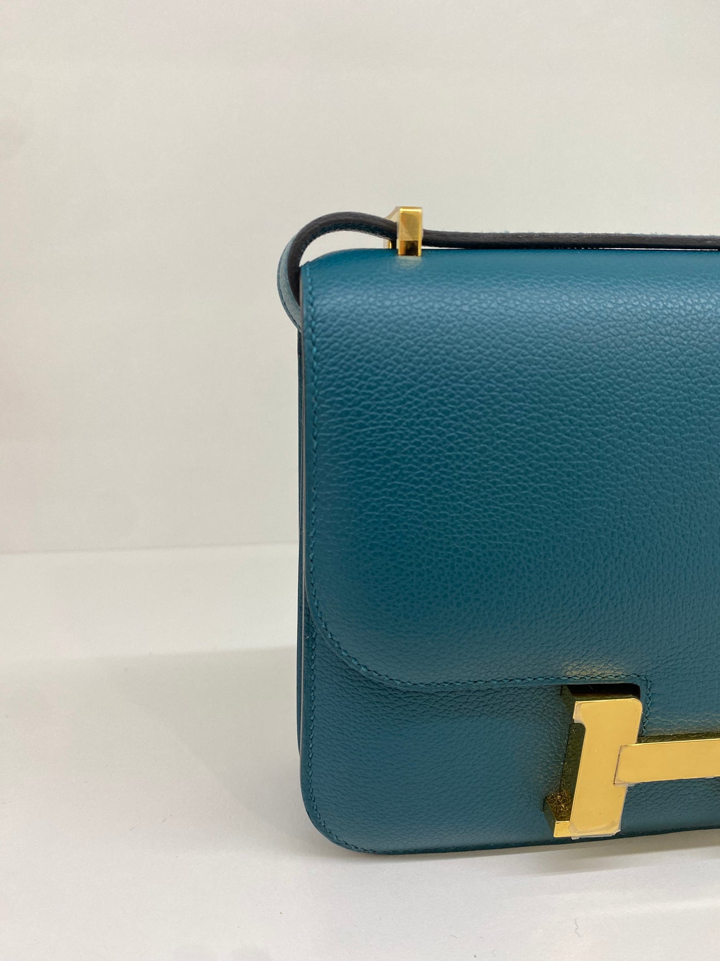 Hermes Mini Constance Vert Bosphorus GHW