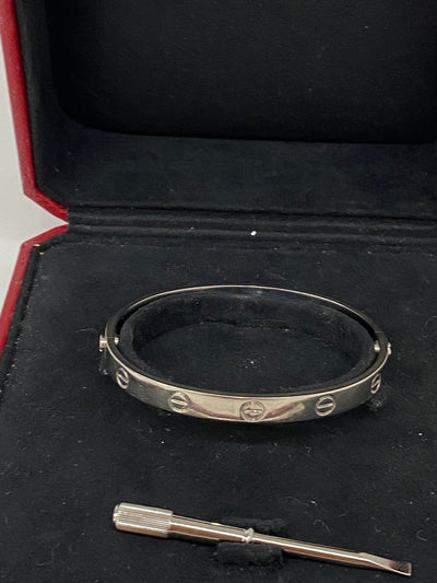 Cartier Love Bracelet - White Gold Size 17