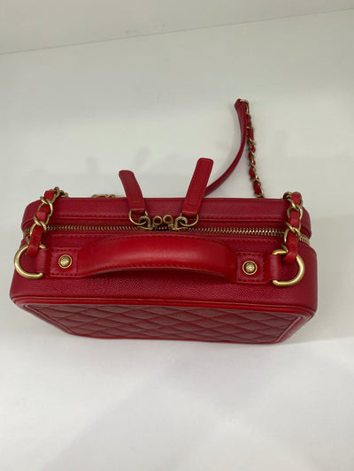 Chanel Red Vanity Bag