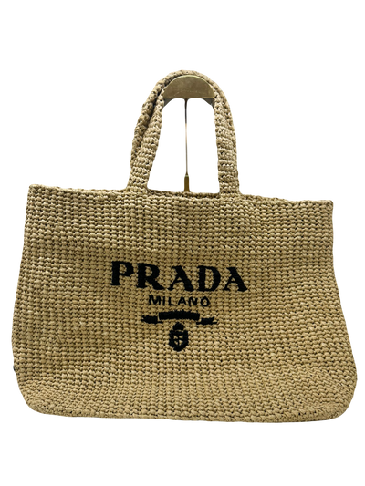 Prada Raffia Tote Large