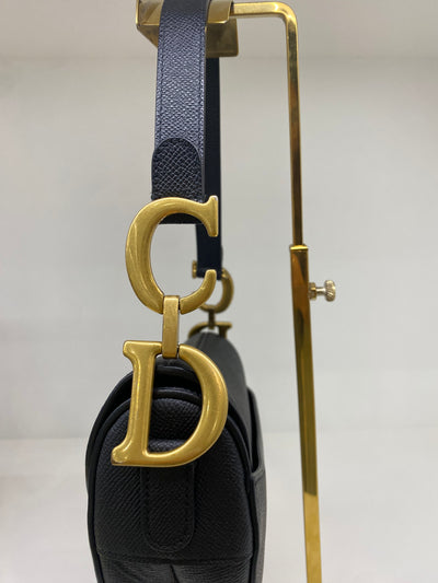 Christian Dior Saddle Bag Medium Black GHW