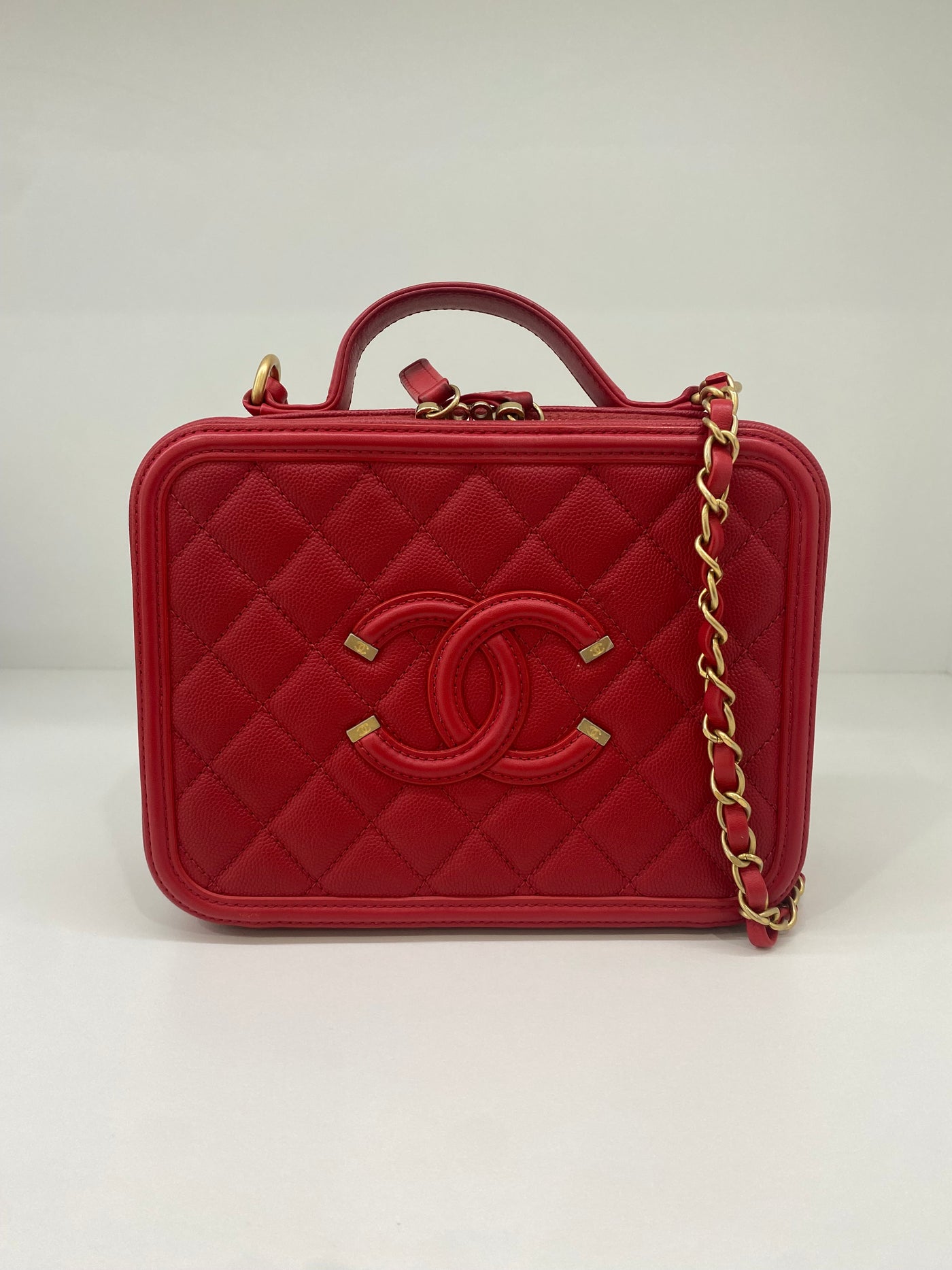 Chanel Red Vanity Bag