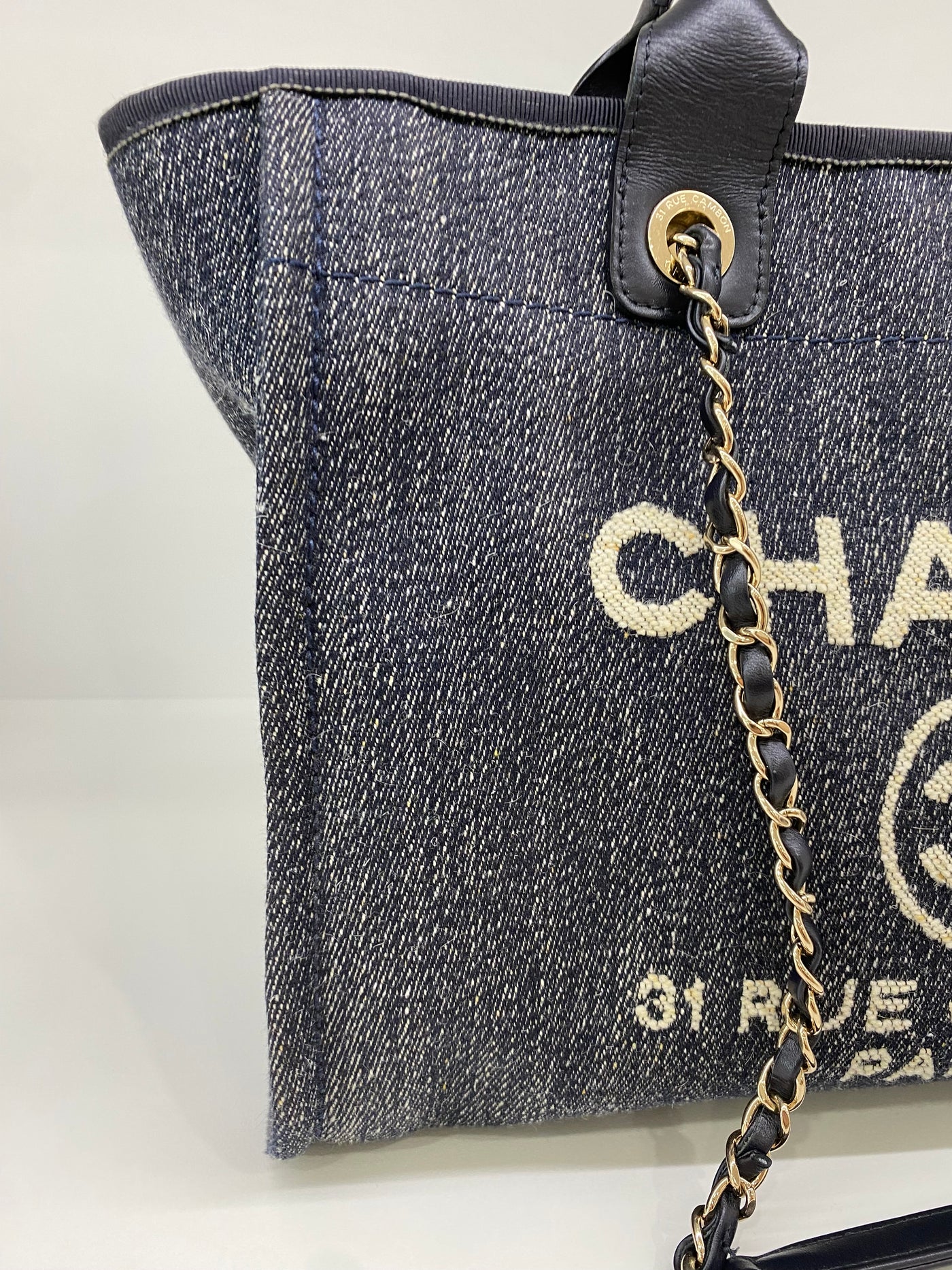 Chanel Deauville Dark Denim Small CGHW