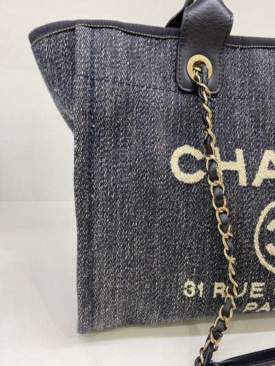 Chanel Deauville Dark Denim Small CGHW