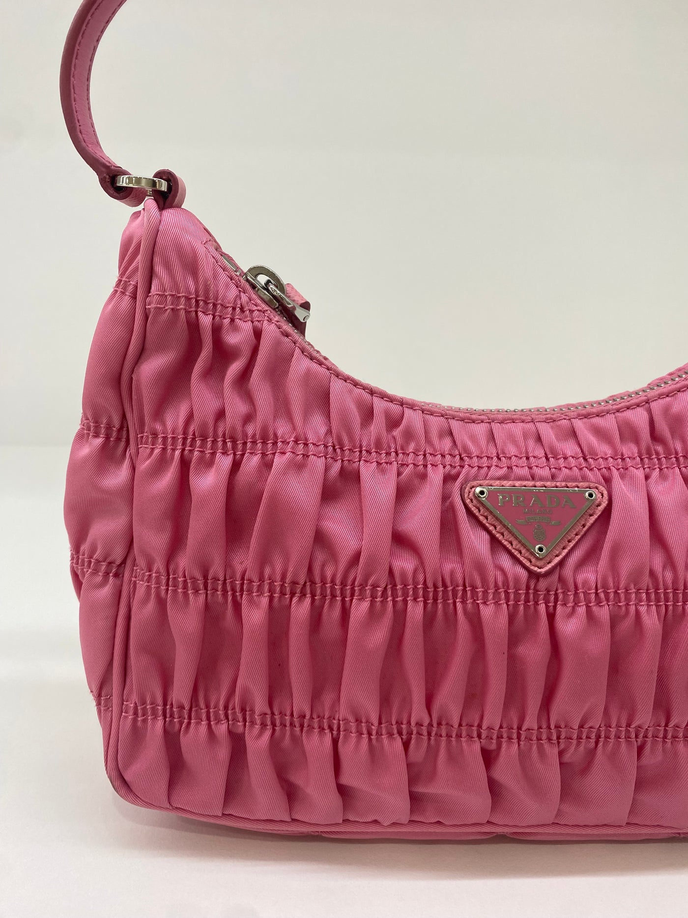 Prada Re-edition 2005 Ruched Pink