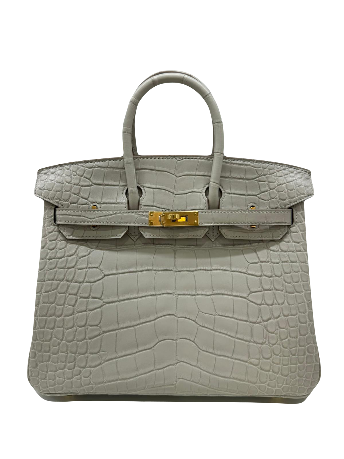 Hermes Birkin 25 Alligator Beton GHW