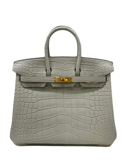 Hermes Birkin 25 Alligator Beton GHW