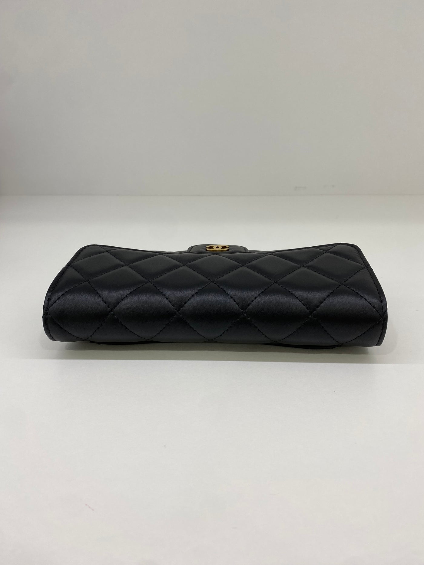 Chanel Classic Flap Wallet Black Lambskin GHW