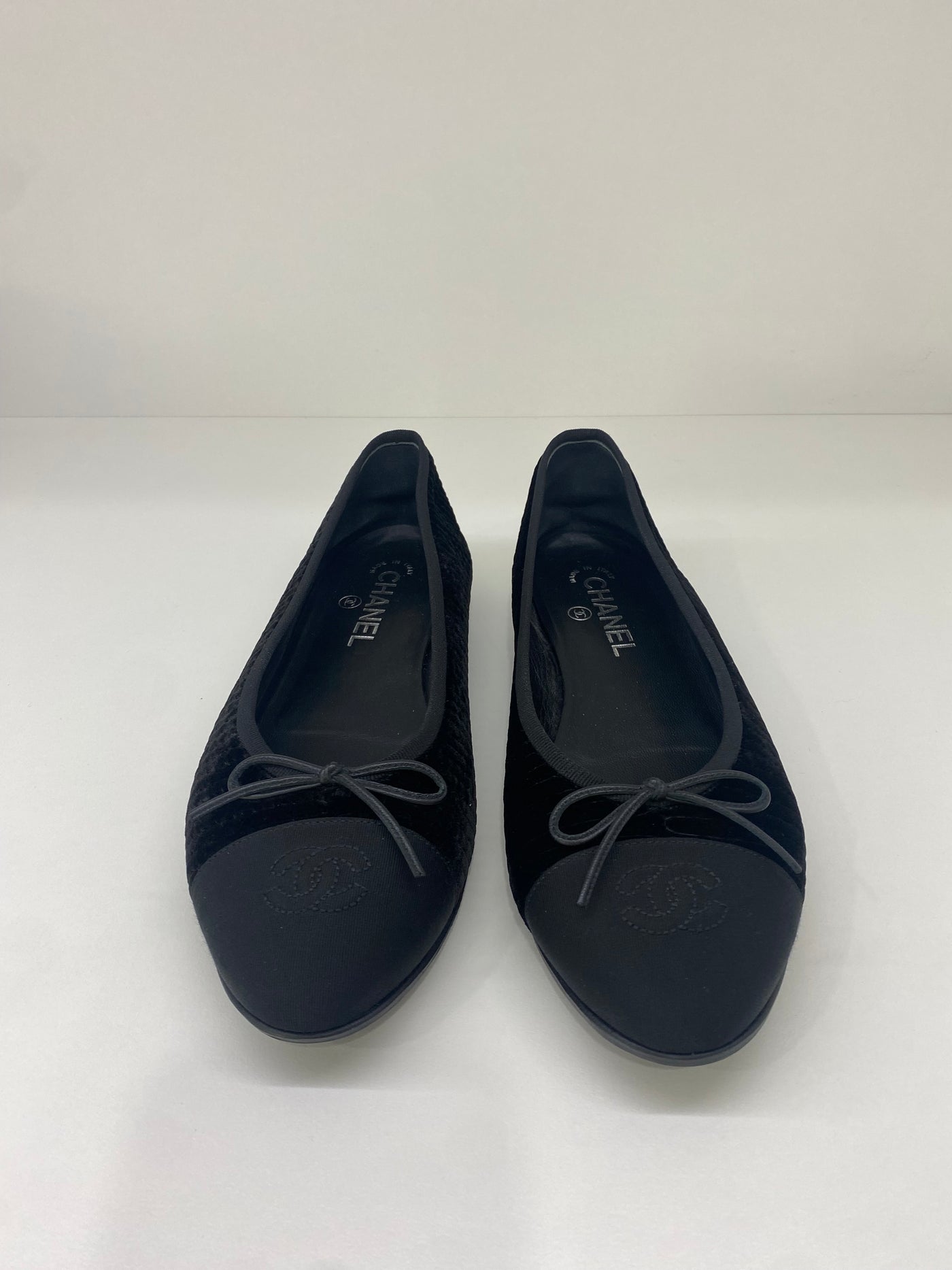 Chanel Velvet Ballet Flats - size 40C