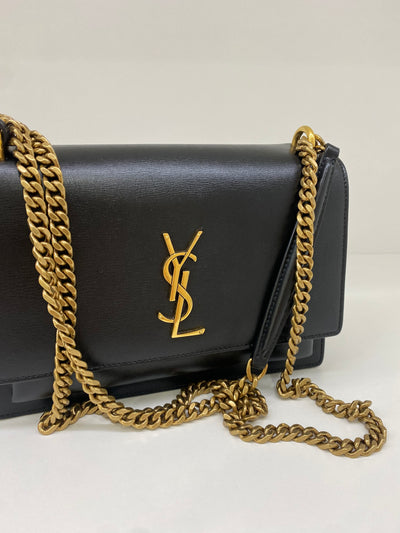 Saint Laurent Sunset Bag Medium Black GHW