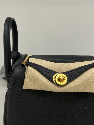 Hermes Mini Lindy Black GHW