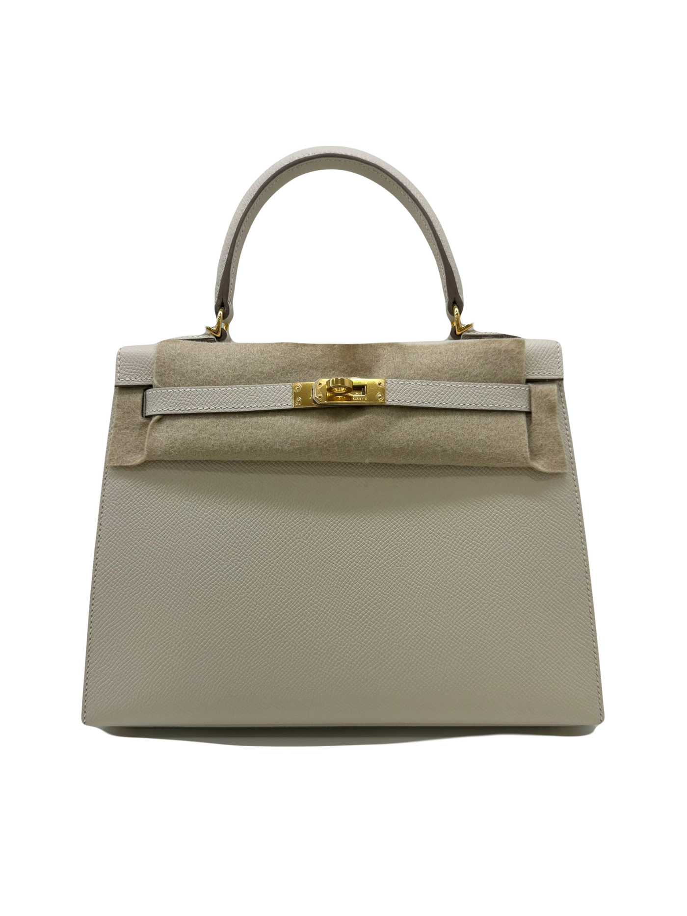 Hermes Kelly 25 Craie GHW