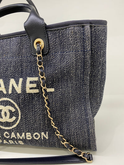 Chanel Deauville Dark Denim Small CGHW