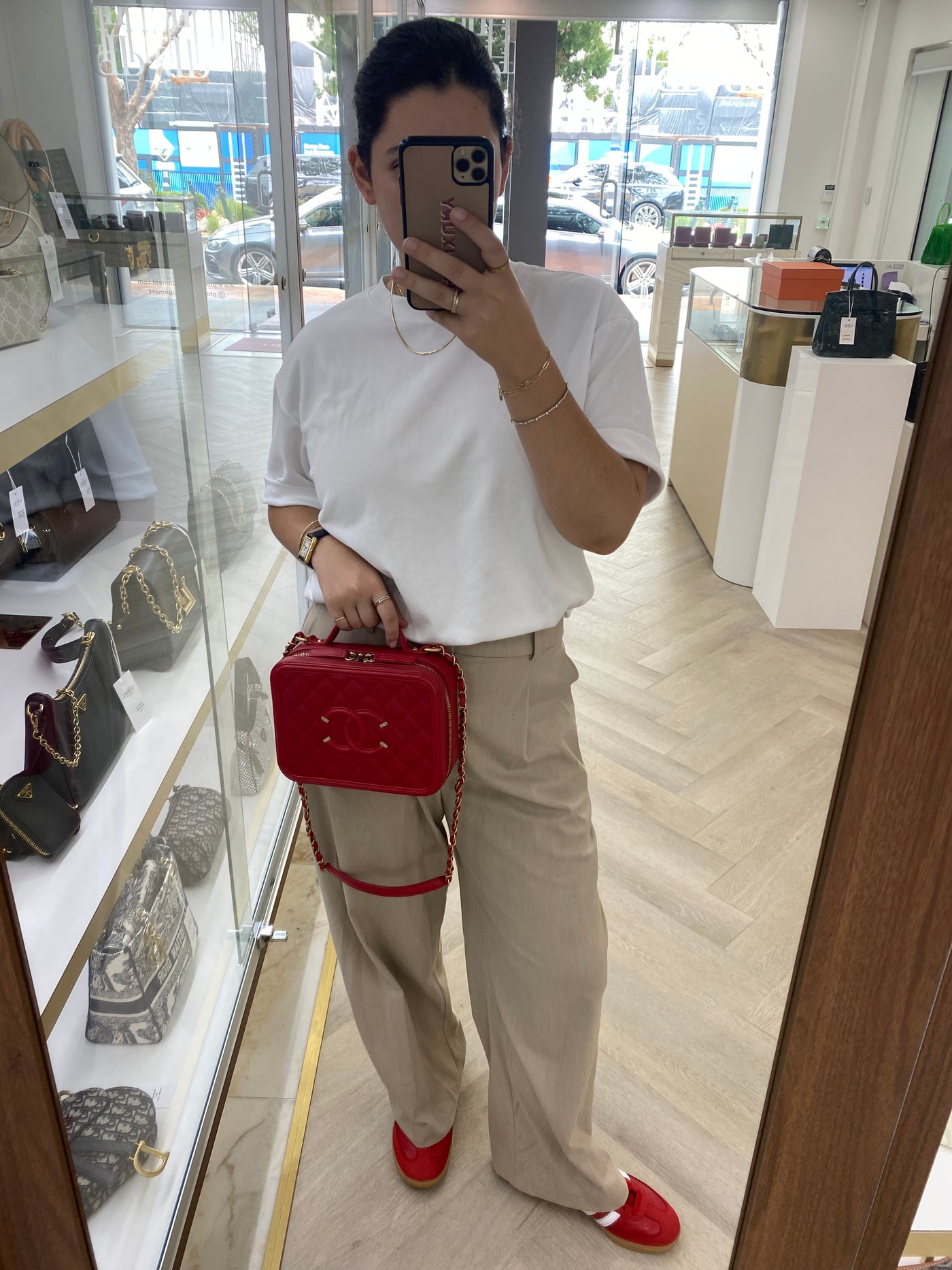 Chanel Red Vanity Bag