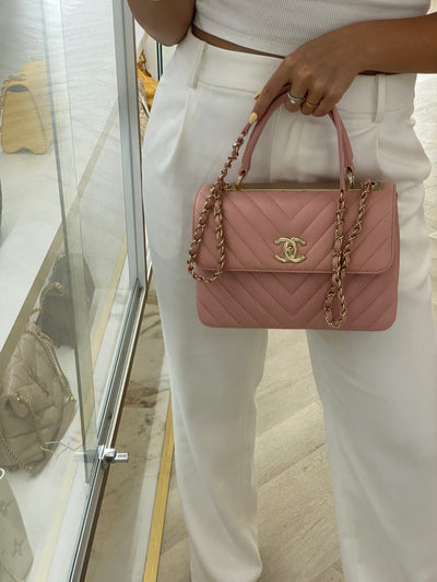 Chanel Trendy Pink Chevron CGHW