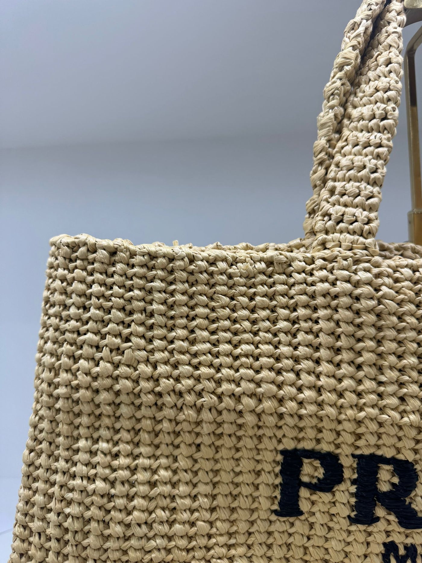 Prada Raffia Tote Large