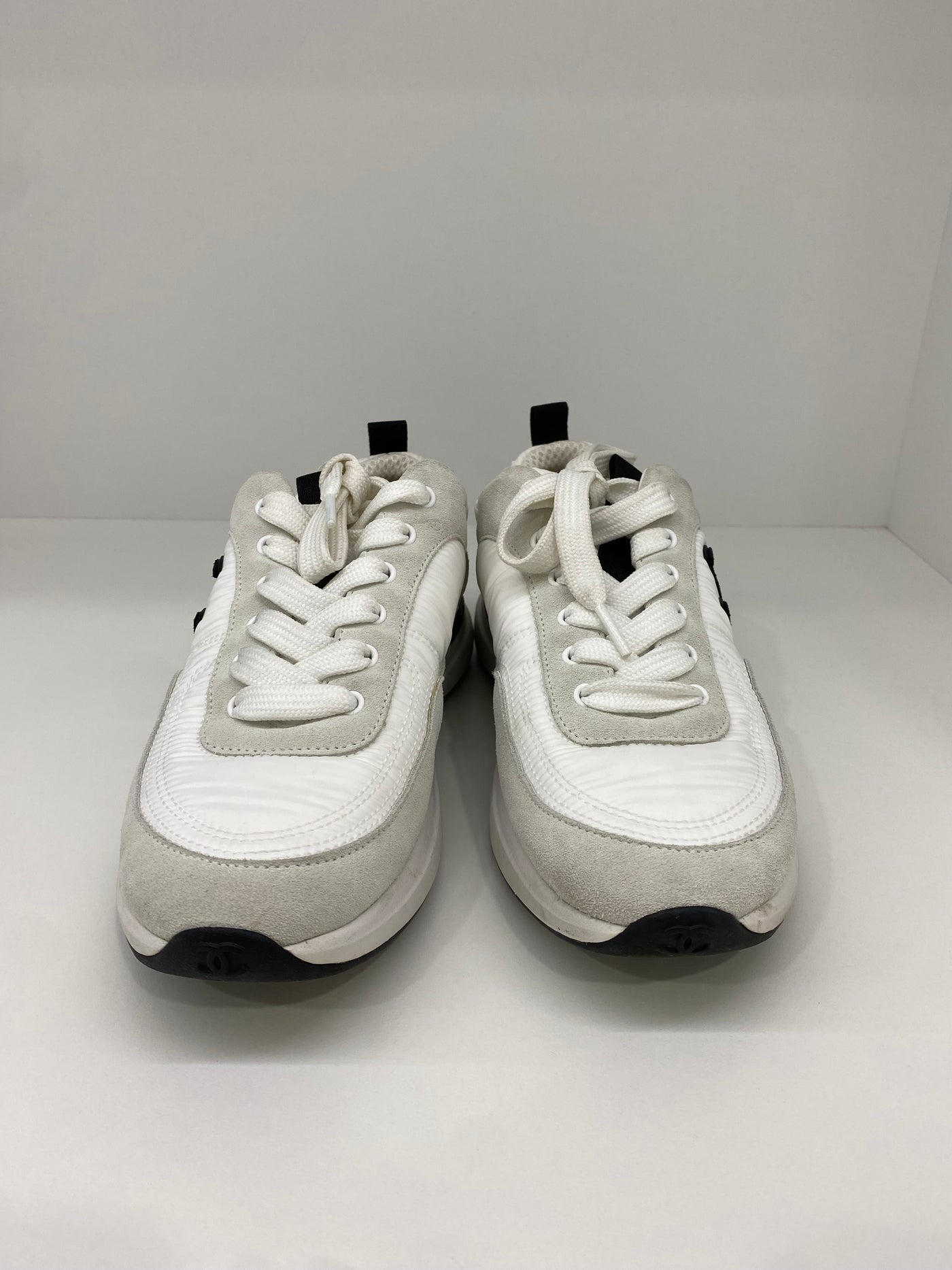 Chanel White & Black Sneakers Size 36.5