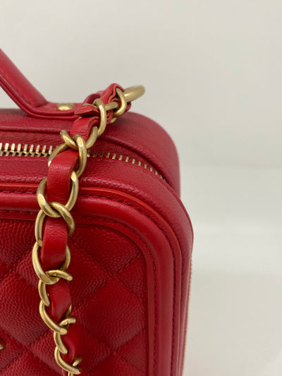 Chanel Red Vanity Bag