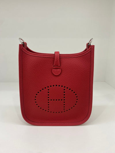 Hermes Mini Evelyn 16 Vermillion/Rouge Vif PHW