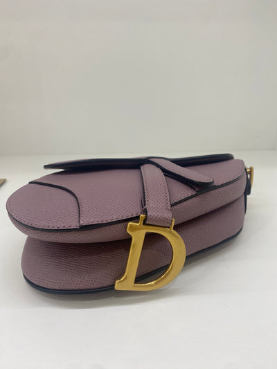 Christian Dior Mini Saddle Purple GHW