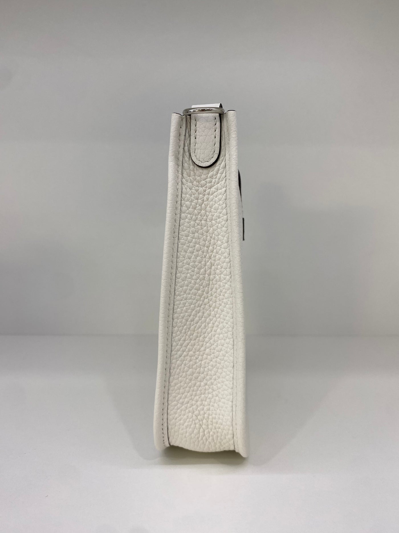 Hermes Mini Evelyne White PHW