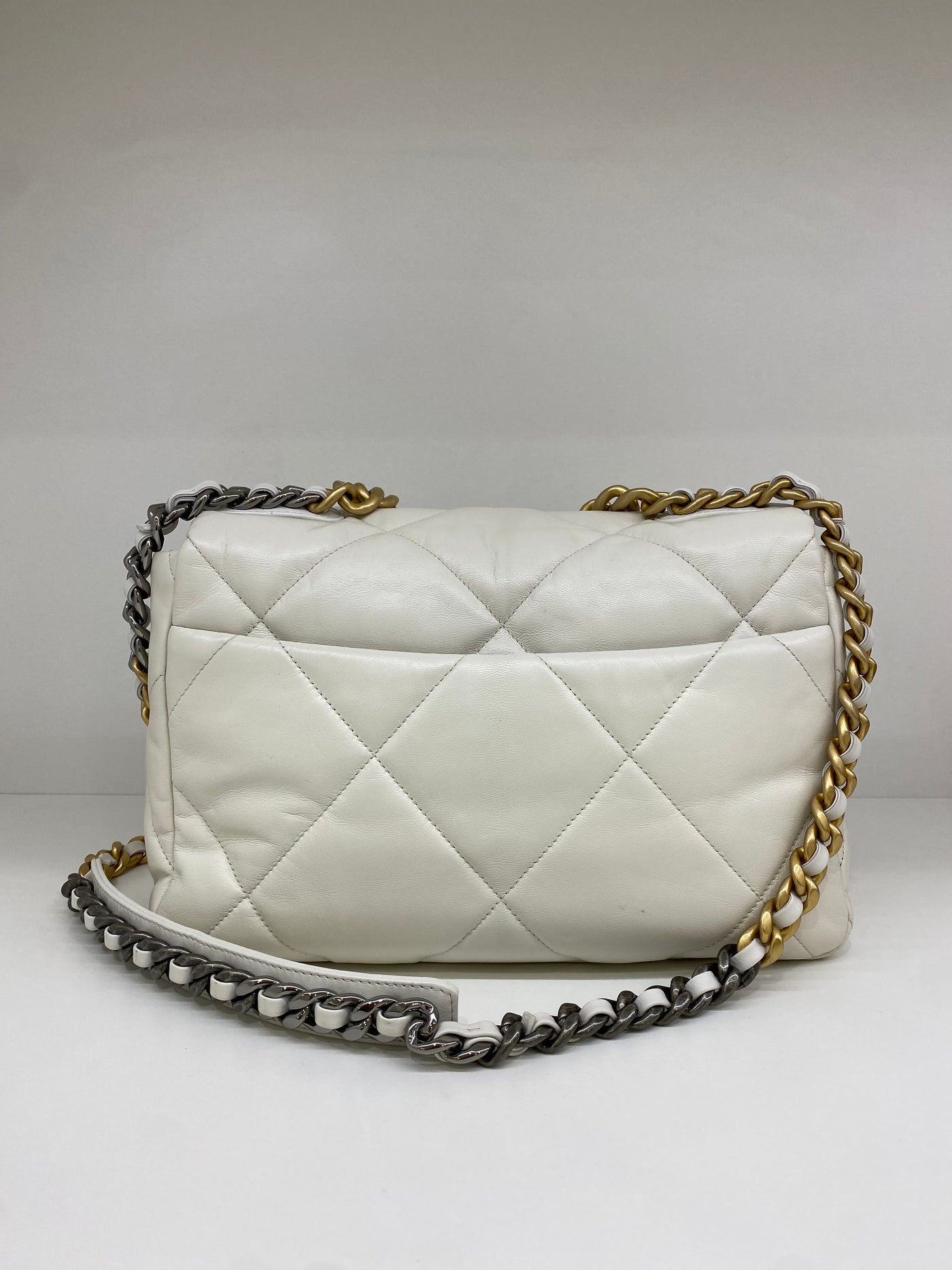 Chanel 19 Bag Large White