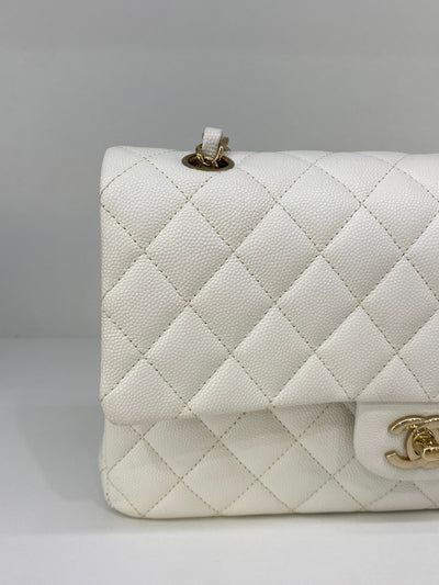 Chanel Classic Flap Medium White CGHW