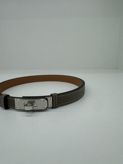 Hermes Kelly Belt Etoupe PHW