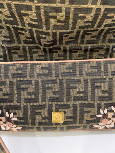 Fendi Baguette Brown Jacquard FF