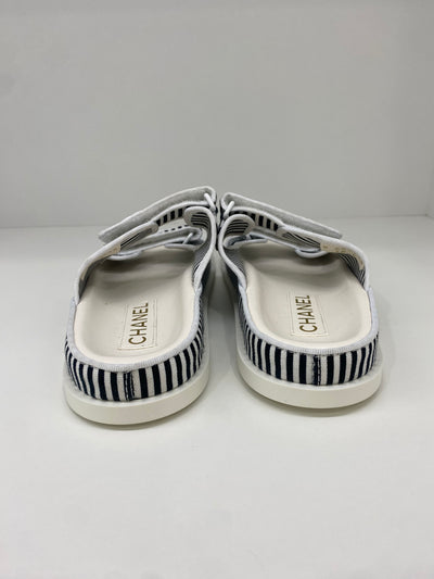 Chanel Dad Sandals Stripe Size 38