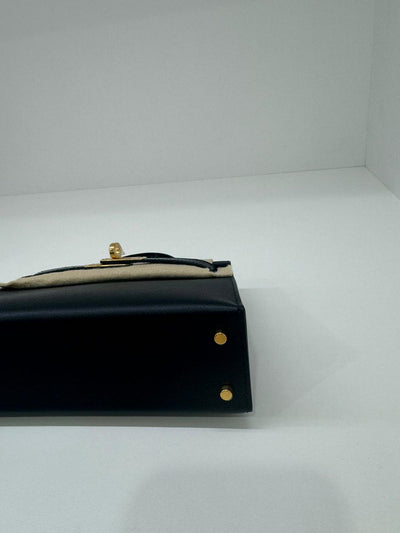 Hermes Mini Kelly 20 Black Touch with Alligator GHW