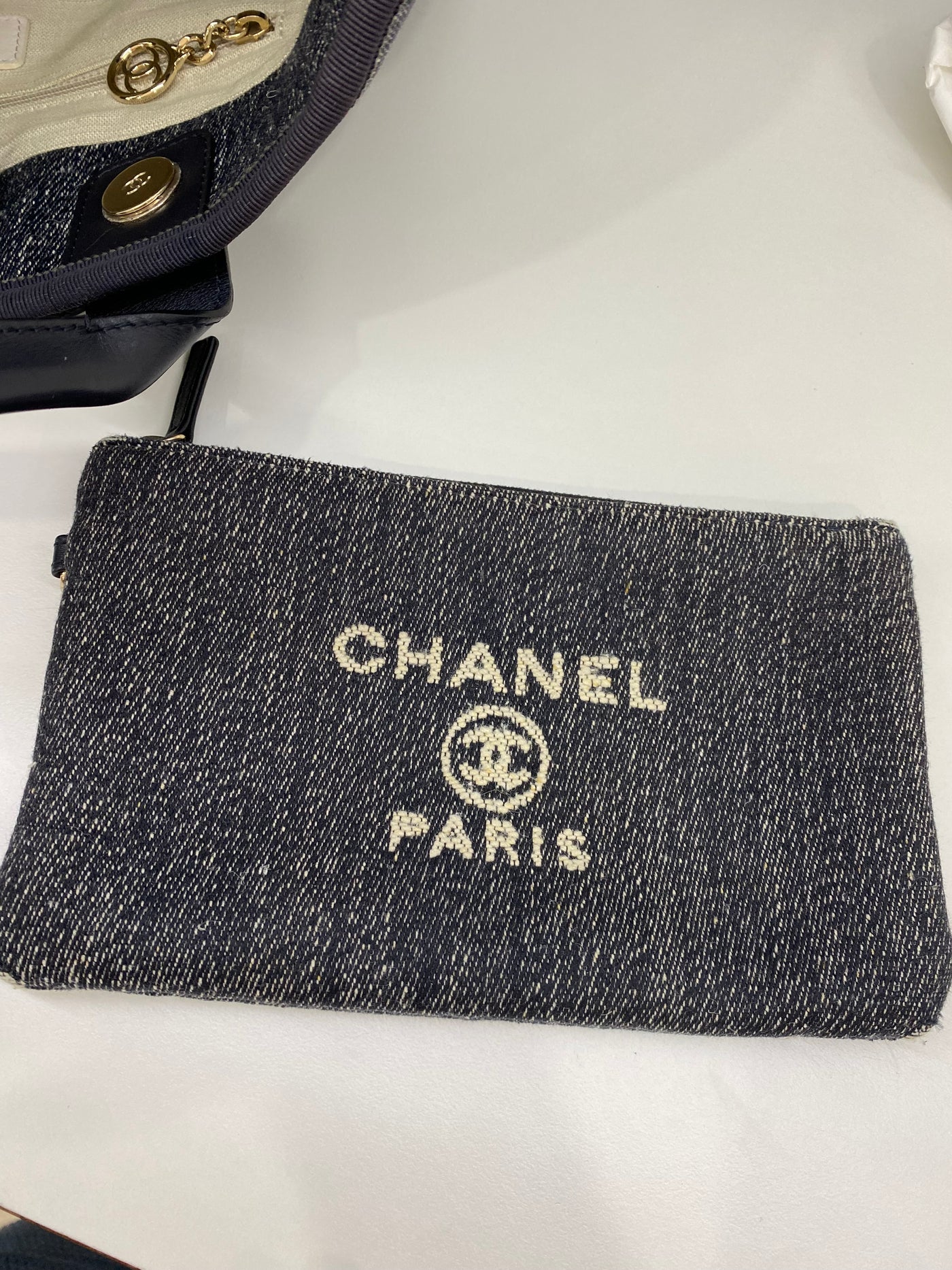 Chanel Deauville Dark Denim Small CGHW