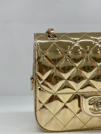 Chanel Mirror Mini Classic Flap with Star Coin Purse - Gold (microchipped)