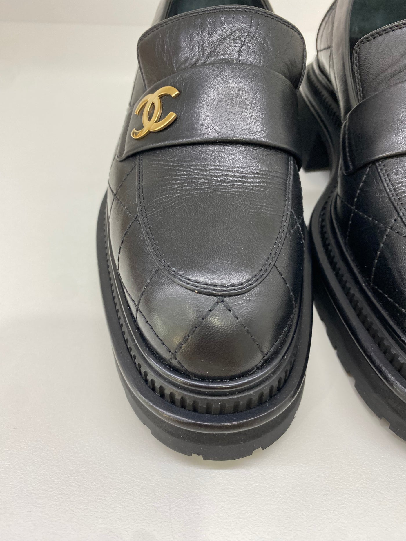 Chanel Platform Loafer Black Size 36.5C