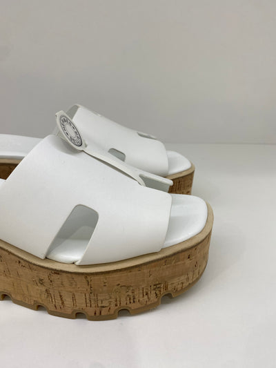 Hermes Eze 30 Heel Wedge White Size 37