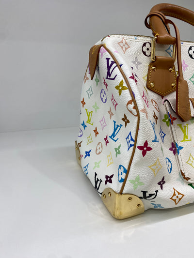 Louis Vuitton x Takashi Murakami Speedy 30 Lock White Multicolour