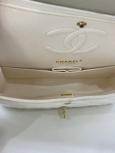 Chanel Classic Flap Medium White CGHW